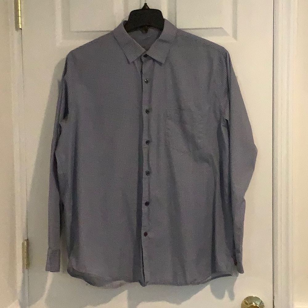 TASSO ELBA Men’s Blue Career Job Interview Professional Capsule Dress Shirt XL